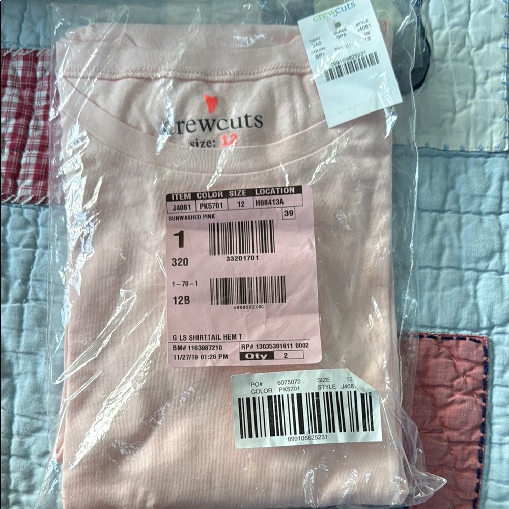 Crewcuts Blush Pink Tee